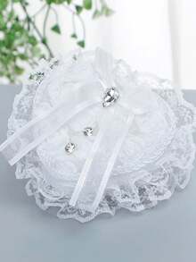 Western Wedding Supplies Mini Ring Box Wedding Bridal Ring Set White Heart Shaped Ring Pillow Ring Jewelry Box - Multicolor - View 9