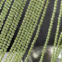 Aproximadamente 170 contas de peridoto verde facetadas de 2 mm - adequadas para joias, pulseiras e colares "faça você mesmo" - clima fresco de primavera/verão - adequadas para estilos boho e minimalista, equilíbrio de chakras, presentes para o Dia das Mães, Páscoa, Ramadã e Carnaval