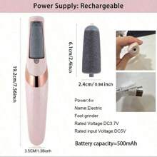 1pc Electric Foot Dead Skin Removal Machine,Electric Foot Grinder, Electronic Foot Files,Creative Electronic Foot File, Exfoliator Tool For Household,Rechargeable Foot Callus Remover Pedicure Tools Foot File, Professional Foot Care Kit Dead Skin Remover  Foot Massager