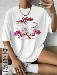 2026 Nouveau Printemps/Été Top Long Ultra Ample, Top d'Été 100% Coton pour Femmes, Concert pour Femmes, Ambiance d'Été, Atmosphère d'Été, Villa d'Été, T-Shirt d'Été pour Femmes, Tee-Shirt d'Été pour Femmes, Festival de Musique Unisexe - Blanc - Voir 2