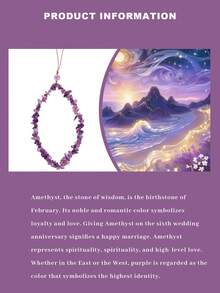 VE 1pc Purple Crystal Accent Mobile Phone Lanyard, Delicate Short Wrist Strap, Fits For Camera/Phone Charms, Random Natural Gemstone Color - Widgets - View 6