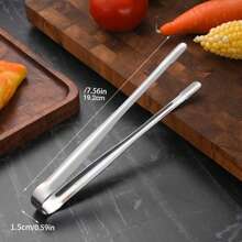 1 件不锈钢烧烤钳、食物夹、烤肉夹、面包钳、烹饪工具、派对用品、防滑厨房小工具