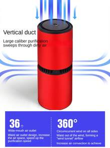 Nouveau mini purificateur d'air pour voiture, rafraîchisseur d'air aux ions négatifs, réduit les PM2,5/odeurs/formaldéhyde, convient pour la chambre, le bureau, le véhicule, le garage et la salle de bain