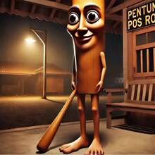 3er-Set Tung Tung Tung Sahur" Stick-Figuren Desktop Ornament, 11cm Fun 3D gedruckt "Tung Sahur" Stick-Figuren zum Sammeln und Dekorieren Sie Ihr Haus oder Büro - Braun - Übersicht 9