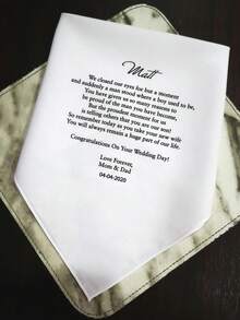 Customized Personalized Handkerchief, Customized Handkerchief, Personalized Bride Handkerchief, Personalized Wedding Handkerchief, Groom's Gift, Memorable Wedding Handkerchief, Anniversary Gift, Valentine's Day Gift, Birthday Gift, Wedding Gift, Best Friend Gift, Gift For Mom, Gift For Girlfriend, Gift For Her,Art Activities For Children - Multicolor - View 4