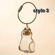 1pc/6pcs Cat Hair Keepsake Memorial Capsule - Transparent Gacha Ball Keychain Pendant For Preserving Beloved Kitty Fur - Pet Loss Remembrance Gift For Cat Lovers