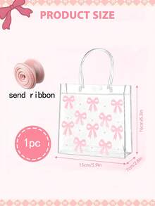 Set de 4/8 bolsas de regalo con decoración de lazos rosas para fiestas, cada una con asa, lazo rosa, nudo y flor margarita. Bolsas para obsequios de fiestas de cumpleaños, baby shower, día de la madre, bodas, etc. Suministros reutilizables para manualidades y decoración de fiestas (Navidad, graduación, despedida de soltera).