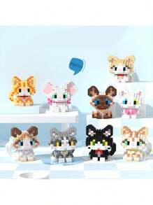 Set de bloques de construcción en miniatura con diseño de perros lindos. Kit de bloques DIY de perros, juguete de bloques de construcción compatible con otros bloques en miniatura. Excelente para mejorar la habilidad manual y desarrollar la capacidad de pensamiento. Adecuado para reuniones familiares y como decoración de regalo, incluye modelos como Dachshund y Border Collie.