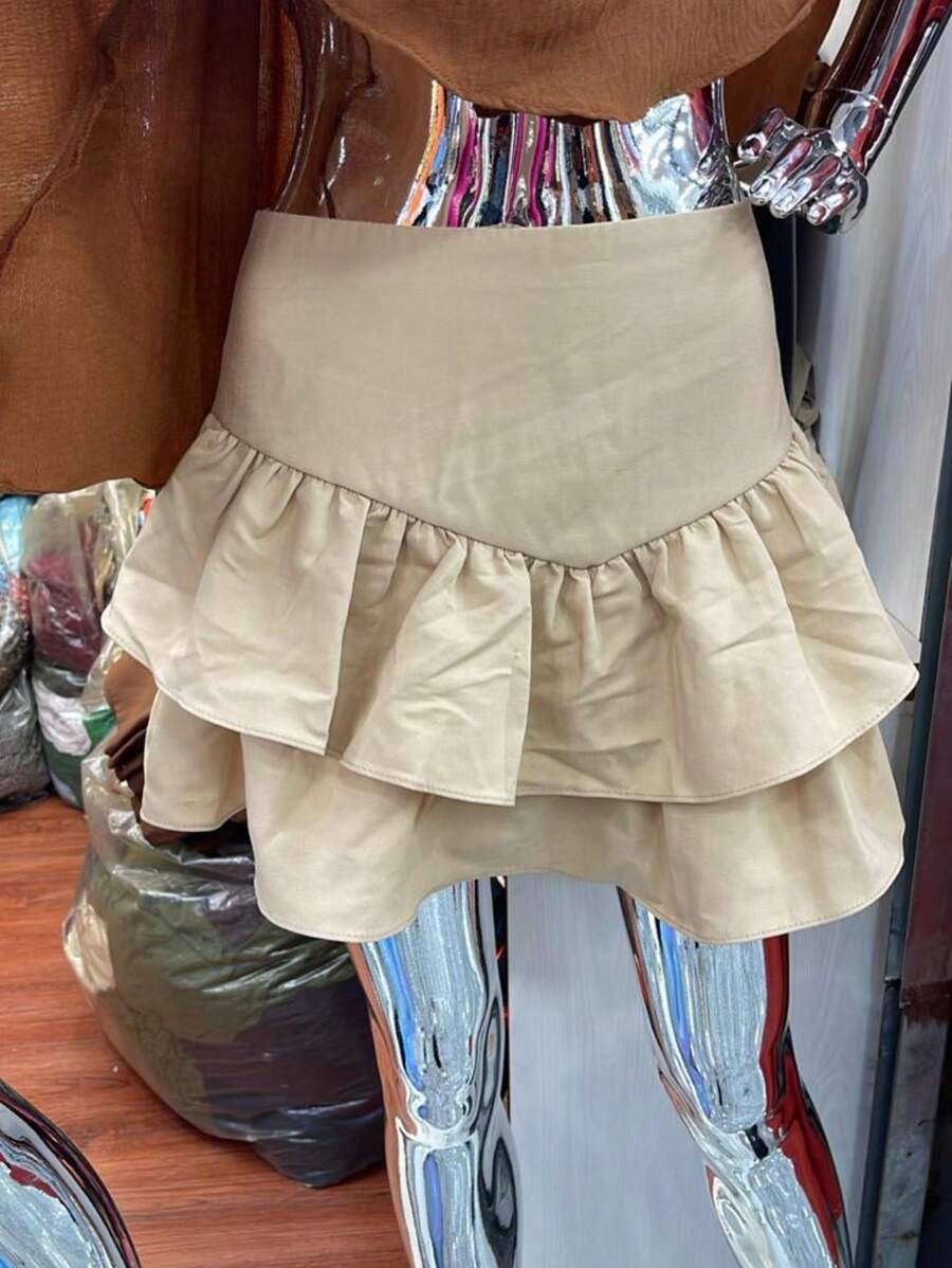 Short Ruffle Skirt High Waist Fashion Blogger Griga