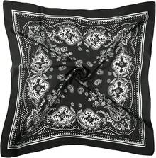 Satin Head Scarf - 27.5 Inch Silk Hair Wrap For Women - 黑色 - 查看 1