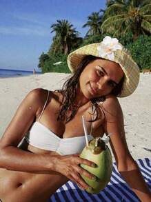 4pcs/1set Hawaiian Flower Hair Clips, Women Artificial Tropical Flower Hibiscus Hair Claws For Beach Holiday Party Boho Style, Fashion, Elegant, Minimalist, Solid Color, Suitable For Daily, Casual, Party, Commute, Vacation, Bun, Ponytail, Face Washing, Makeup, Outfit Accessories - Multicolor - View 6