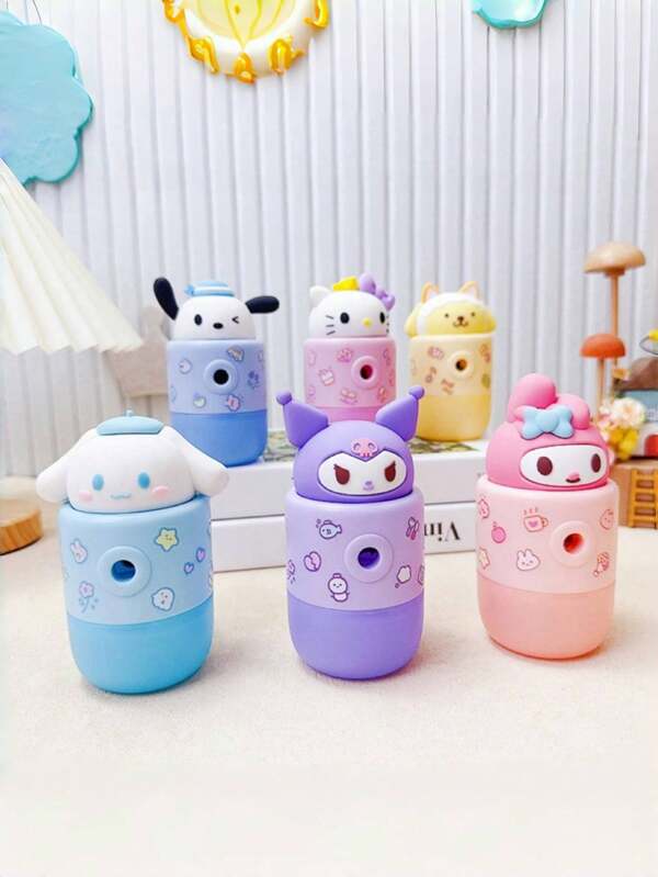 1 Piece Sanrio Children's Cartoon Design Manual Rolling Pencil Sharpener Elementary School Students' Special Pencil Sharpener Pencil Sharpener Automatic Pen Feedingable For Girls Daily Use Back To School Birthday Gift