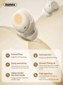 REMAX Écouteurs sans fil Bluetooth dernière version améliorée, écouteurs pour dormir, 4h d'autonomie pour profiter de votre nuit, commande tactile, look mignon, écouteurs confortables, écouteurs stéréo sans fil, mini-écouteurs, légers avec design en silicone liquide, pratiques pour une utilisation pendant le sommeil, cadeau pour l'amoureux/les parents (noir/beige/violet)