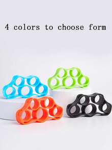 1pc Silicone Five-Finger Strength Trainer, Finger Separation & Finger Exercise Equipment Gym Accessories, Sports, Gym, Home Workout, Hand Grip - Multicolor - View 6