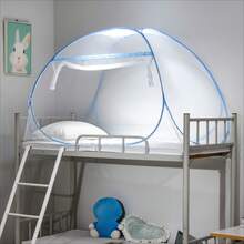 Tenda per zanzare a scomparsa per letti, portatile, con design pieghevole e fondo in rete, adatta per bambini e adulti in viaggio