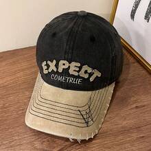 Baseball Caps - Black Hat + Khaki Brim - View 2