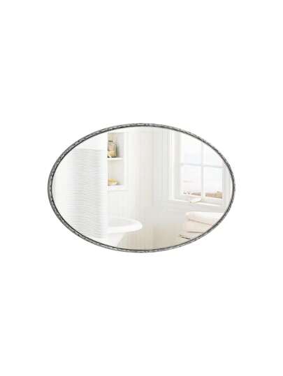 Wand Spiegel Oval Elegante Bathroom ation Bedroom Clear Glass Metal Frame view 6