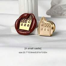 1pc Shaped Relief Wax Sealed Stamp Head, Cute Pumpkin Head/Bunny/Small House/Flower, Used For Wax Sealing DIY Cards/Envelopes/Wedding Invitations/Gifts For Friends/Desktop Decoration, School Supplies, Back To School