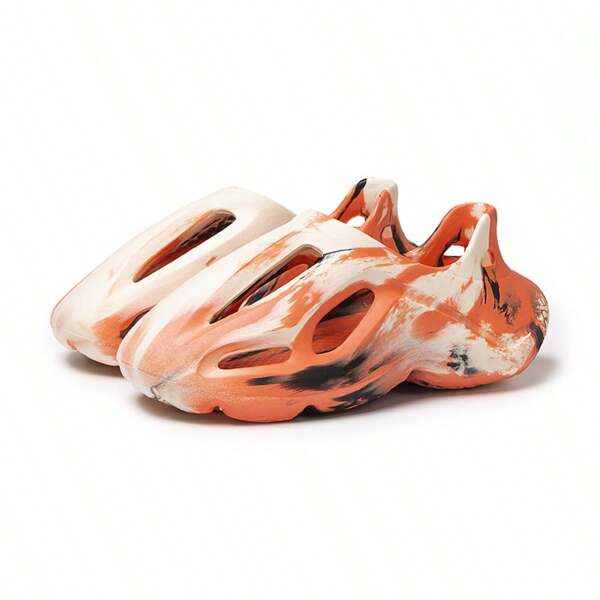 Unisex EVA Casual Sandals, Breathable Hollow Summer Beach Slides, Lightweight And Comfortable