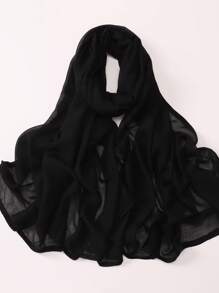 1 pieza Elegante chal de modal suave y transpirable de un solo color para mujer, pañuelo de cabeza para accesorios de abaya y ropa veleada