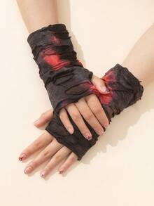 1 Pair Gothic Punk Style Distressed Women Gloves, Suitable For Daily Cosplay Wearing - Multicolor - View 6