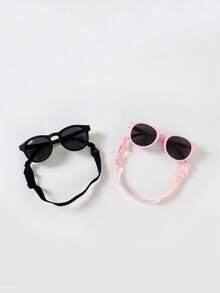 1pc Baby/Toddler Fashion Anti-Drop Sunglasses, TPEE Soft Frame Comfortable Infant Sunglasses, Cute Casual Vacation Polarized TAC Anti-Glare Sunglasses For 0-2 Years Old Boys And Girls