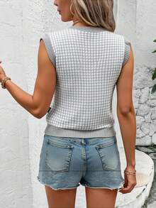 Women Sweater Vests - Grey - View 2