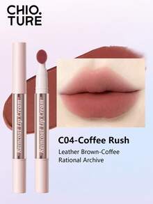 CHIOTURE 气垫雨衣唇膏、唇粉、唇彩、唇漆、唇泥、水性珠光唇彩、哑光效果、持久不脱唇纹，完美打造从白天到夜晚的完美妆容 - C04 Coffee Rush - 查看 1