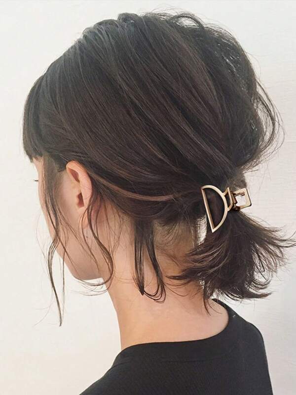 1pc Metal Hair Claw Elegant Hair Clip, Simple & Versatile Hair Accessory