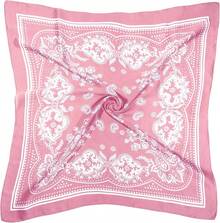 Satin Head Scarf - 27.5 Inch Silk Hair Wrap For Women - 粉色 - 查看 1