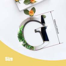 Silver Mirror Alphabet A-Z Wall Stickers - 10/15/20/30cm Tall Letters & Symbols Sold Separately, Dual-Layer Design: Reflective Acrylic Top + 1cm Thick Foam Base With Adhesive, Apply Together For 3D Effect Or Use Only Mirror Layer, Create Custom Words On Walls/Windows, Ideal For Marriage Ceremony Initials, Inspiring Messages In Work Areas, Romantic HOME Displays