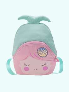 Mochila de Sirena para Regreso a la Escuela, Bordado de Nombre Personalizable, Correas de Hombro Ajustables, Bolsa de Viaje Ligera y Linda, Regalo Perfecto - Multicolor - Ver 6