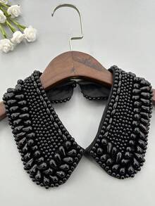1pc Black & White Faux Pearl Collar Necklace, Versatile For Dress For Christmas Decor - Pearl Fake Collar - View 25