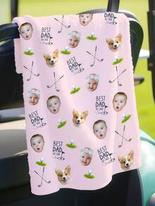 Golf Towels With Customizable Photos, Personalized Golf Towels, Personalized Father's Day Gifts, Funny Dad Gifts, Best Dad Towel Gifts, Gifts For Men, Gifts For Golf Lovers, Stylish, Colorful, Cute, Simple, Kawaii, Unique Personalized Custom Gifts - Style a - View 5