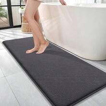 OLANLY Thick Memory Foam Bath Mat Rug 30x20, Extra Soft Absorbent Bathroom Rugs, Quick Dry Bath Mats, Non-Slip, Machine Washable Carpet For Bathroom, Tub And Shower, Home Decor Accessories, Grey - 深灰色 - 查看 13