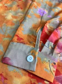 Camisa de mujer de moda nueva con manga larga, abotonadura sencilla y estampado