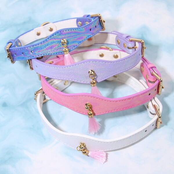Collar para mascotas con diseño de flecos elegante