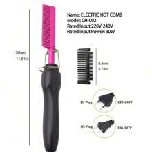 Professional Ceramic Hot Comb Hair Straightener With, Multifunctional Copper Straightening Comb