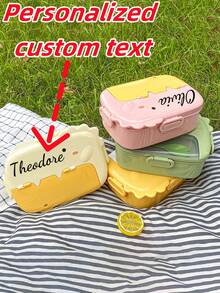 Personalized Custom 2025 New Kitchen Refrigerator Rectangular Fresh-Keeping Box Microwave Heat-Resistant Plastic Lunch Box Food Meal Box Fruit Storage Box Sealed Box Back To School - Multicolor - View 1