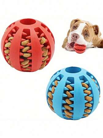 2pcs Anti-Bite Dog Snack Ball Dispenser Feeder - Perfect For Dog Puzzle Toys, Ideal For Dog Boredom, Puppy Teething And Stimulating Brain Training