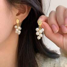 2 件全新珍珠流苏葡萄串耳钉女士耳环 - 圖片款 - 查看 1