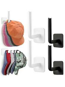 1/2pcs Hat Rack,Hat Stand, Hat Storage Hanger, Storage Rack For Baseball Cap, Bathroom Storage Shelf, Wall Adhesive Hat Rack, Kitchen Wall Mounted Paper Towel Holder, No Drilling Required, Wall Mounted Hooks For Hats, Towels, Clothes