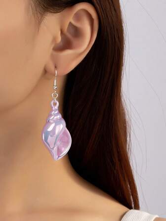 Fashionable Creative Ocean Theme Colorful Sea Shell Earrings