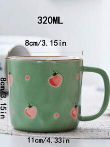 1 套时尚日式草莓折纸滤杯，手绘咖啡杯，手动咖啡壶套装，适合家庭和办公室，是送给朋友、节日的绝佳礼物