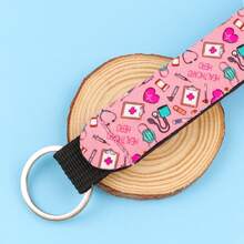 1 件粉色医生和护士设计钥匙扣、腕带短挂绳，适用于背包、包包和衣服，是送给朋友的完美礼物，适合学校背包 - 彩色 - 查看 2