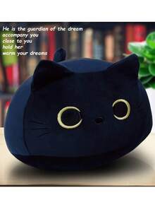 3 rozmiary Kawaii Czarny Kot Pluszowa Poduszka Lalka Miękkie Zabawki Kot Piękne Pluszowe Zwierzęta Lalka Anime Kot Pluszowe Zabawki Wysokiej Jakości Prezenty Dla Dzieci Zabawki Dla Chłopców Dziewcząt Przyjaciele Dekoracja Pokoju Prezent Na Walentynki Prezenty Na Halloween