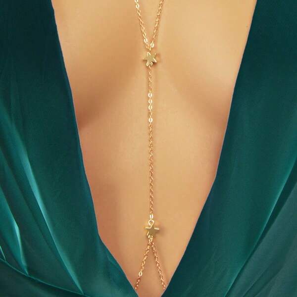 Sexy Belly Chain Star Decor Waist Link Body Chain Summer Beach Bikini Body Jewelry
