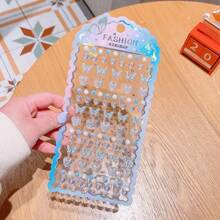 3D Colorful Butterfly Love Rhinestone Gem Embossed Sticker Phone Case Photo Card Decorative Sticker,School Supplies,Back To School