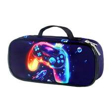 3D Printed Gamer Style Pencil Case For Kids, Double-Sided Pattern Pencil Box, Large Capacity Wallet Card Holder, Compartment Pencil Box - Multicolor - View 11