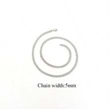 1pc Hot Classic Stainless Steel Chain Necklace For Men
